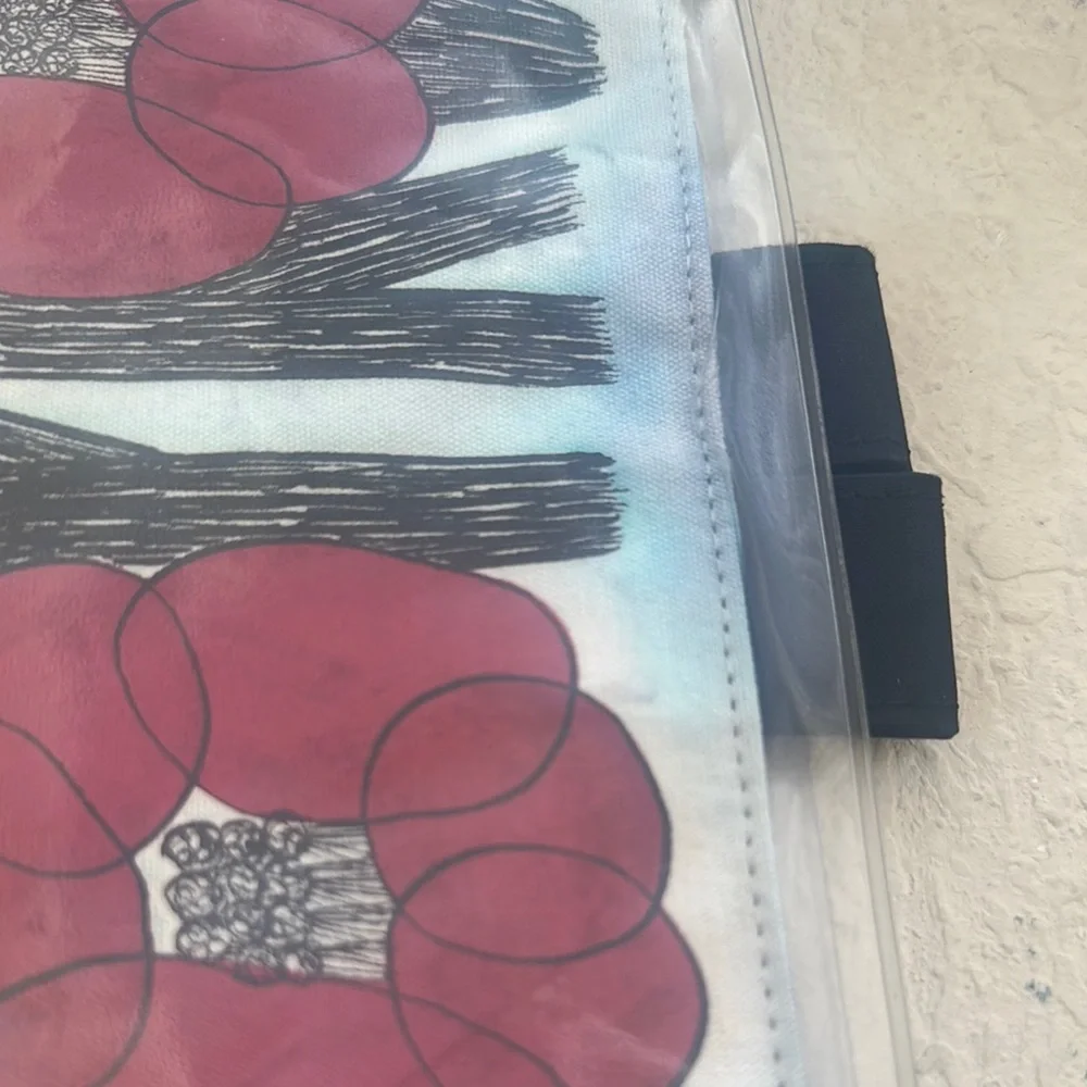 Floral Poppy Notebook Cover — Pink